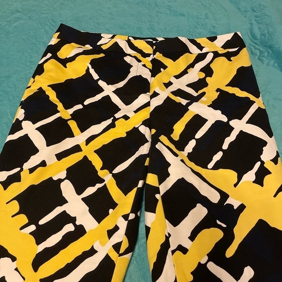 Liz‎ Claiborne Womens Abstract Print Pants 14T Tall Multicolor Cotton/Spandex - Picture 2 of 14
